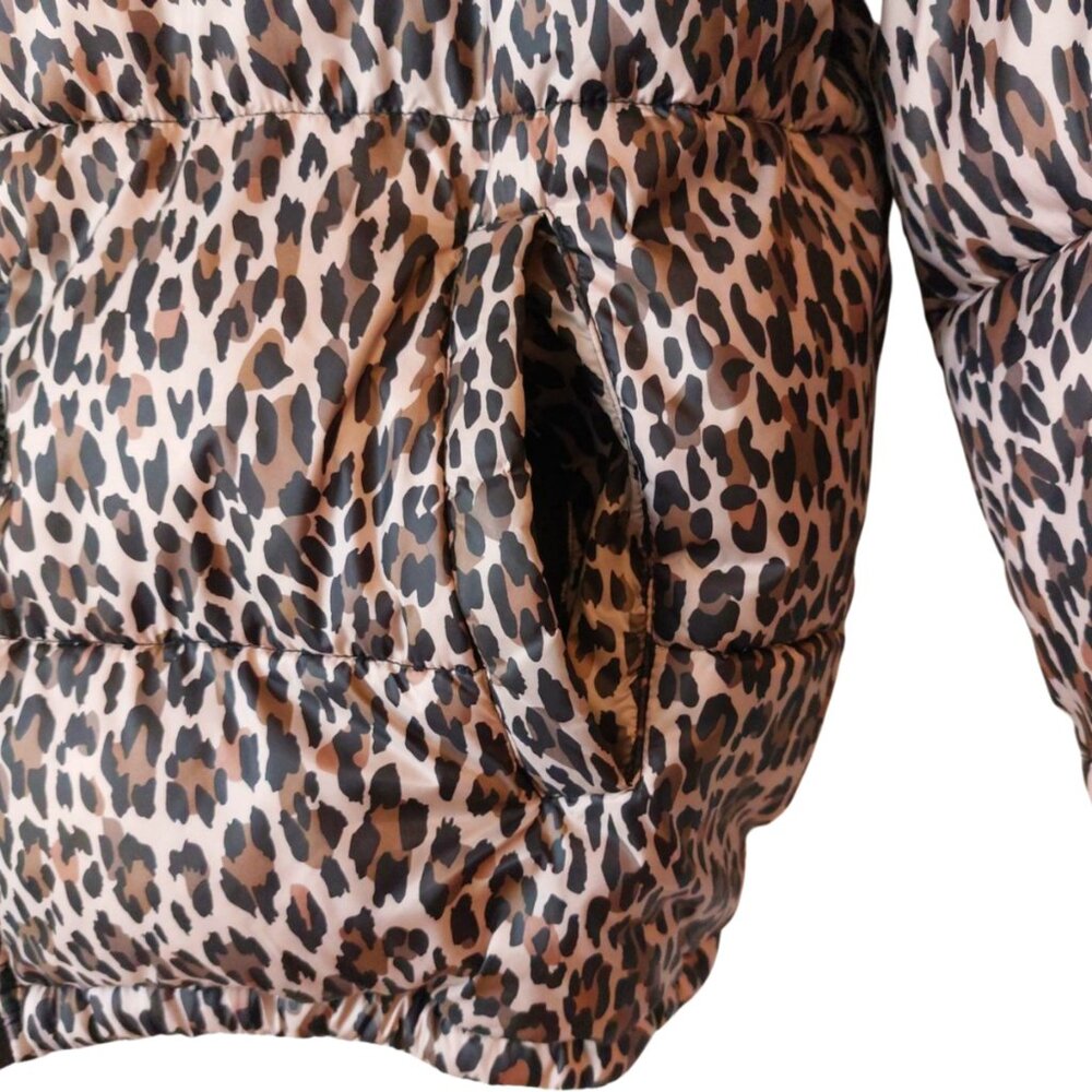 Levi's Jeans Leopard Print Puffer Jacket Size Large - Picture 6 of 12